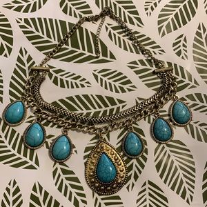 Turquoise statement necklace